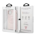 Guess GUHCN65LS4GLP iPhone 11 Pro Max light pink/jasnoróżowy hard case Silicone 4G Tone On Tone