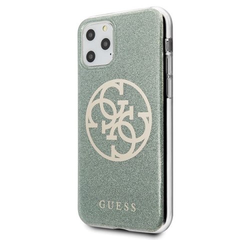 Guess GUHCN65PCUGLKA iPhone 11 Pro Max khaki hard case 4G Circle Glitter