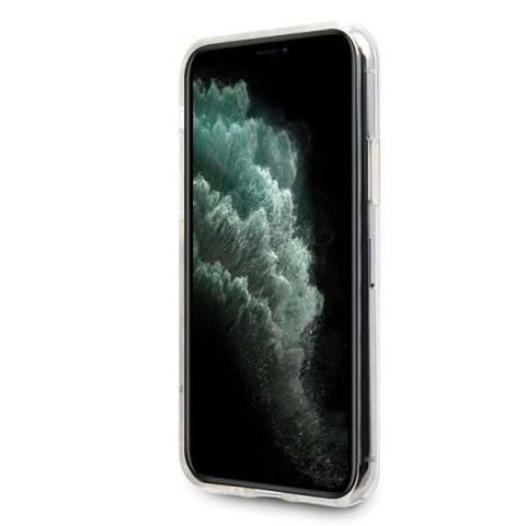 Guess GUHCN65PCUGLKA iPhone 11 Pro Max khaki hard case 4G Circle Glitter