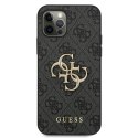 Guess GUHCP12L4GMGGR iPhone 12 Pro Max 6,7" szary/grey hardcase 4G Big Metal Logo