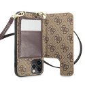 Guess GUHCP12LCB4GB iPhone 12 Pro Max 6,7" brązowy/brown hardcase 4G Crossbody Cardslot