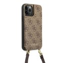 Guess GUHCP12LCB4GB iPhone 12 Pro Max 6,7" brązowy/brown hardcase 4G Crossbody Cardslot