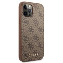 Guess GUHCP12LG4GFBR iPhone 12 Pro Max 6,7" brązowy/brown hard case 4G Metal Gold Logo