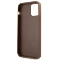 Guess GUHCP12LG4GFBR iPhone 12 Pro Max 6,7" brązowy/brown hard case 4G Metal Gold Logo