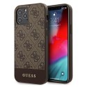 Guess GUHCP12LG4GLBR iPhone 12 Pro Max 6,7" brązowy/brown hardcase 4G Stripe Collection