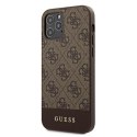 Guess GUHCP12LG4GLBR iPhone 12 Pro Max 6,7" brązowy/brown hardcase 4G Stripe Collection