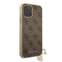 Guess GUHCP12LGF4GBR iPhone 12 Pro Max 6,7" brązowy/brown hardcase 4G Charms Collection