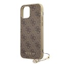 Guess GUHCP12LGF4GBR iPhone 12 Pro Max 6,7" brązowy/brown hardcase 4G Charms Collection