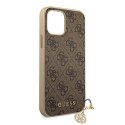 Guess GUHCP12LGF4GBR iPhone 12 Pro Max 6,7" brązowy/brown hardcase 4G Charms Collection