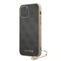 Guess GUHCP12LGF4GGR iPhone 12 Pro Max 6,7" szary/grey hardcase 4G Charms Collection