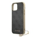 Guess GUHCP12LGF4GGR iPhone 12 Pro Max 6,7" szary/grey hardcase 4G Charms Collection