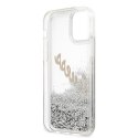 Guess GUHCP12LGLVSSI iPhone 12 Pro Max 6,7" srebrny/silver hardcase Glitter Vintage Script