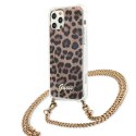 Guess GUHCP12LKCLEO iPhone 12 Pro Max 6,7" Leopard hardcase Gold Strap