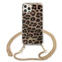 Guess GUHCP12LKCLEO iPhone 12 Pro Max 6,7" Leopard hardcase Gold Strap