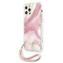 Guess GUHCP12LKSMAPI iPhone 12 Pro Max 6,7" różowy/pink hardcase Marble Collection