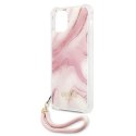 Guess GUHCP12LKSMAPI iPhone 12 Pro Max 6,7" różowy/pink hardcase Marble Collection