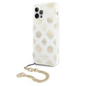 Guess GUHCP12LKSPEGO iPhone 12 Pro Max 6,7" złoty/gold hardcase Peony Chain Collection