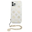 Guess GUHCP12LKSPEGO iPhone 12 Pro Max 6,7" złoty/gold hardcase Peony Chain Collection