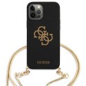 Guess GUHCP12LLSC4GBK iPhone 12 Pro Max 6,7" czarny/black hardcase 4G Gold Chain Collection