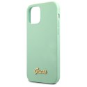 Guess GUHCP12LLSLMGGN iPhone 12 Pro Max 6,7" zielony/green hardcase Metal Logo Script