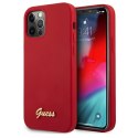 Guess GUHCP12LLSLMGRE iPhone 12 Pro Max 6,7" czerwony/red hardcase Metal Logo Script