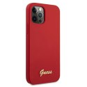 Guess GUHCP12LLSLMGRE iPhone 12 Pro Max 6,7" czerwony/red hardcase Metal Logo Script