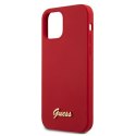 Guess GUHCP12LLSLMGRE iPhone 12 Pro Max 6,7" czerwony/red hardcase Metal Logo Script