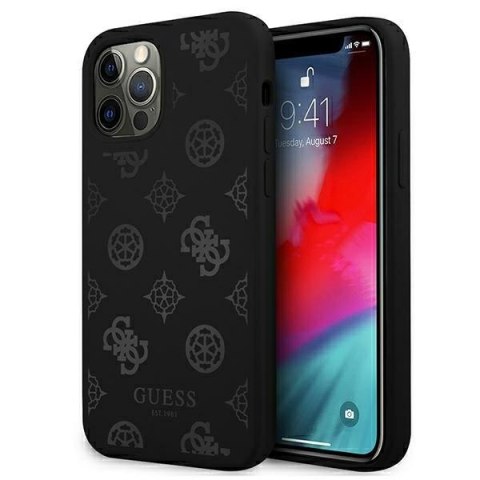 Guess GUHCP12LLSPEBK iPhone 12 Pro Max 6,7" czarny/black hard case Peony Collection