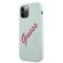 Guess GUHCP12LLSVSBF iPhone 12 Pro Max 6,7" niebieski fuksja/blue fuschia hardcase Silicone Vintage