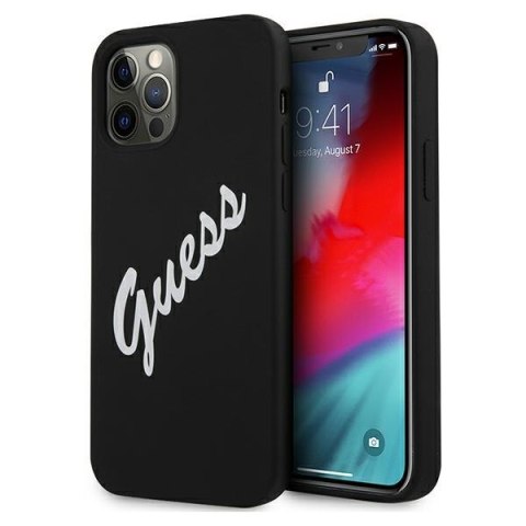 Guess GUHCP12LLSVSBW iPhone 12 Pro Max 6,7" czarno biały/black white hardcase Silicone Vintage