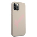 Guess GUHCP12LLSVSGP iPhone 12 Pro Max 6,7" szaro różowy/grey pink hardcase Silicone Vintage