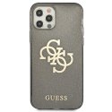 Guess GUHCP12LPCUGL4GBK iPhone 12 Pro Max 6,7" czarny/black hard case Glitter 4G Big Logo