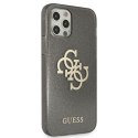 Guess GUHCP12LPCUGL4GBK iPhone 12 Pro Max 6,7" czarny/black hard case Glitter 4G Big Logo