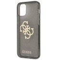 Guess GUHCP12LPCUGL4GBK iPhone 12 Pro Max 6,7" czarny/black hard case Glitter 4G Big Logo