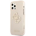 Guess GUHCP12LPCUGL4GGO iPhone 12 Pro Max 6,7" złoty/gold hard case Glitter 4G Big Logo