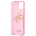 Guess GUHCP12LPCUGL4GPI iPhone 12 Pro Max 6,7" różowy/pink hard case Glitter 4G Big Logo