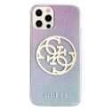 Guess GUHCP12LPCUGLBPG iPhone 12 Pro Max niebieski/blue hard case Glitter Gradient 4G Circle Logo