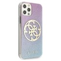 Guess GUHCP12LPCUGLBPG iPhone 12 Pro Max niebieski/blue hard case Glitter Gradient 4G Circle Logo