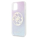 Guess GUHCP12LPCUGLBPG iPhone 12 Pro Max niebieski/blue hard case Glitter Gradient 4G Circle Logo