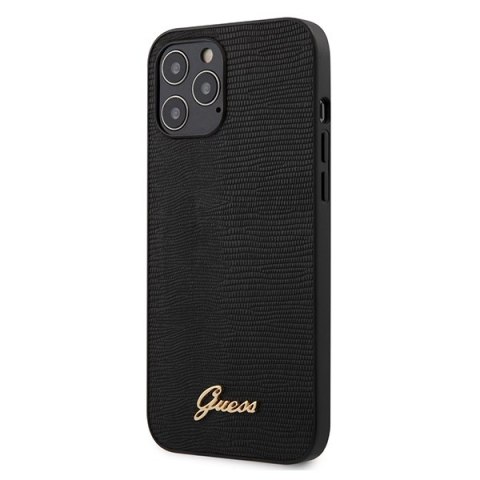 Guess GUHCP12LPCUMLLIBK iPhone 12 Pro Max 6,7" czarny/black hardcase Lizard Collection