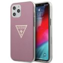 Guess GUHCP12LPCUMPTPI iPhone 12 Pro Max 6,7" różowy/pink hardcase Metallic Collection