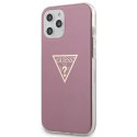 Guess GUHCP12LPCUMPTPI iPhone 12 Pro Max 6,7" różowy/pink hardcase Metallic Collection