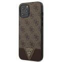 Guess GUHCP12LPU4GHBR iPhone 12 Pro Max 6,7" brązowy/brown hardcase 4G Triangle Collection