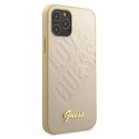 Guess GUHCP12LPUILGLG iPhone 12 Pro Max 6,7" złoty/gold hardcase Iridescent Love Script Gold Logo