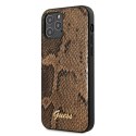 Guess GUHCP12LPUSNSMLBR iPhone 12 Pro Max 6,7" brązowy/brown hardcase Script Python Collection