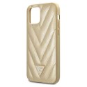 Guess GUHCP12LPUVQTMLBE iPhone 12 Pro Max 6,7" złoty/gold hardcase V-Quilted Collection