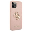 Guess GUHCP12LSA4GGPI iPhone 12 Pro Max 6,7" różowy/pink hardcase Saffiano 4G Metal Logo