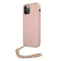 Guess GUHCP12LSASGPI iPhone 12 Pro Max 6,7" różowy/pink hardcase Saffiano Chain