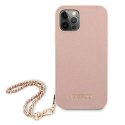 Guess GUHCP12LSASGPI iPhone 12 Pro Max 6,7" różowy/pink hardcase Saffiano Chain