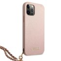 Guess GUHCP12LSASGPI iPhone 12 Pro Max 6,7" różowy/pink hardcase Saffiano Chain